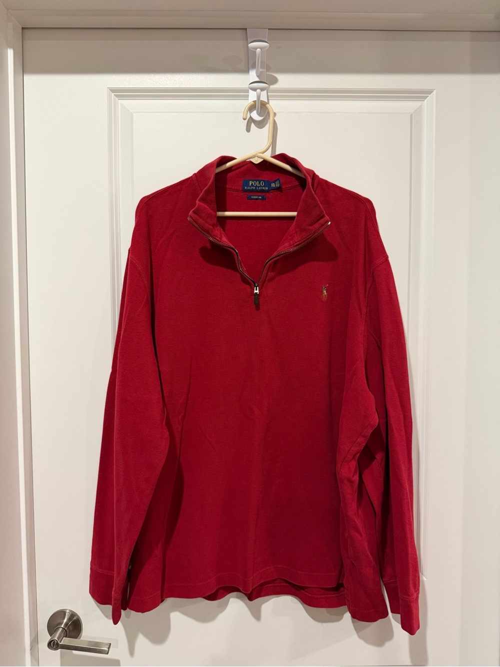 Polo by Ralph Lauren Men’s Red Quarter-Zip Pullover